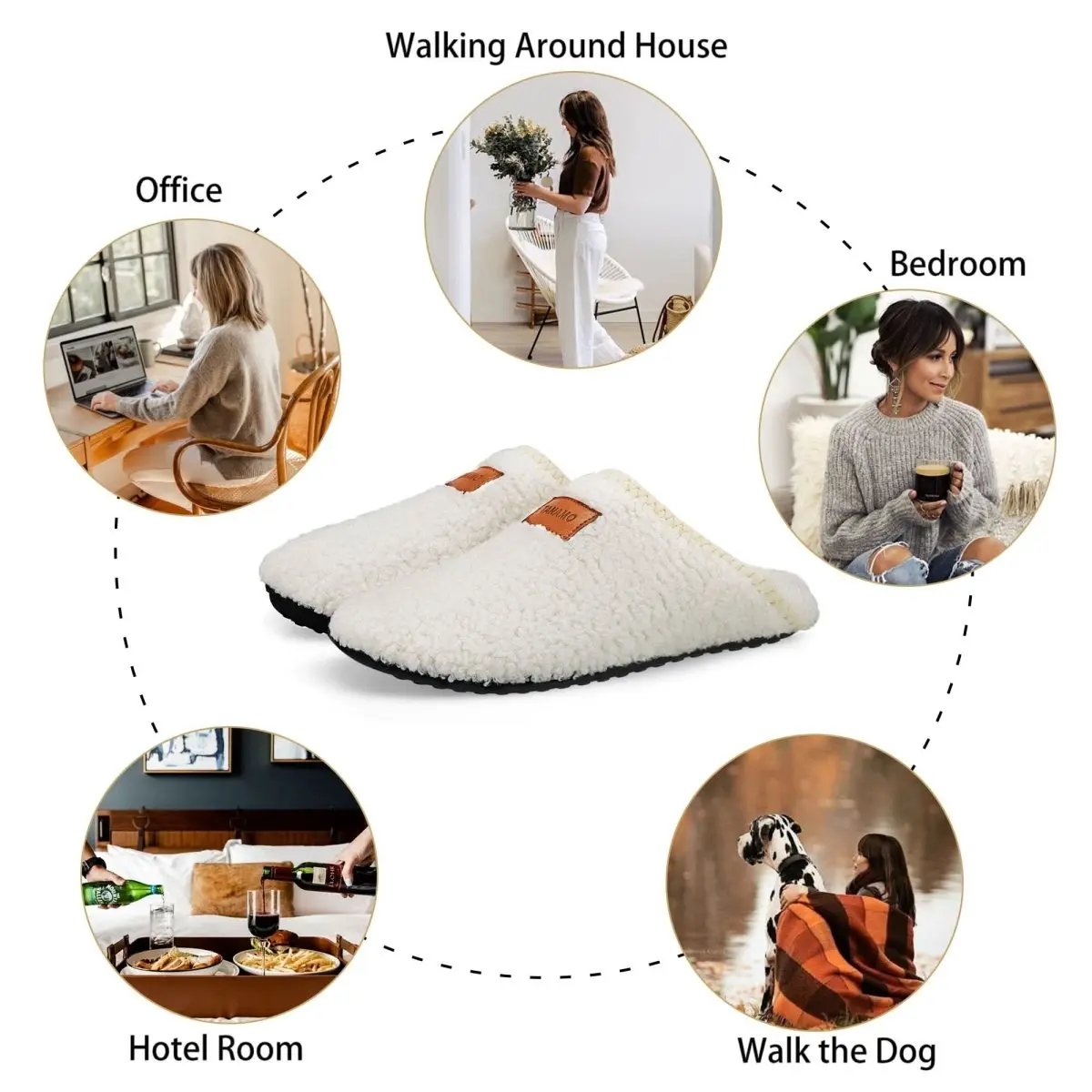 House Slippers for Women Men Indoor Barefoot Slippers Socks Furry Slip on House Shoes Cozy Comfy Slippers for Home Bedroom Travel Yoga - Love Salve